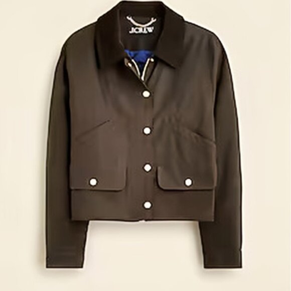 NWT J Crew Short Barn Jacket in English Ripstop Cotton Size M - Picture 5 of 5